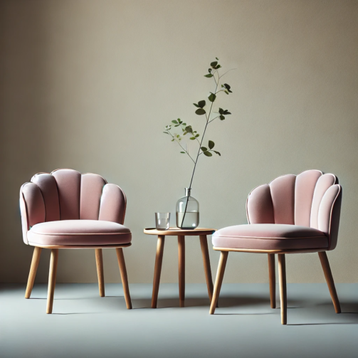 Blush Velvet Coffee Set