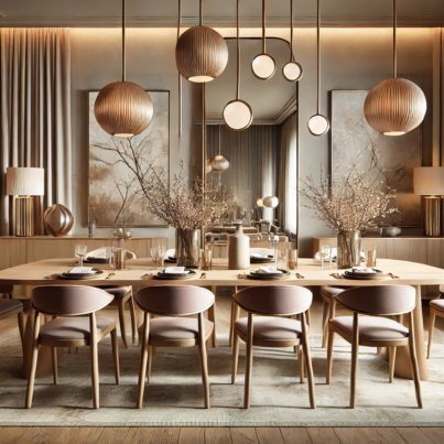 Elegant Oak Dining Table Set for 12
